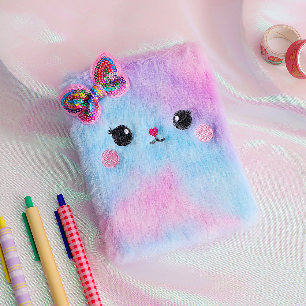 Wholesale Plush Cat Small Paper Diary